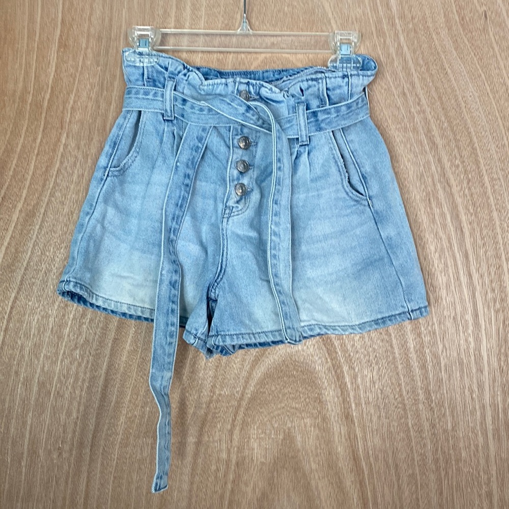 Denim high waisted shorts